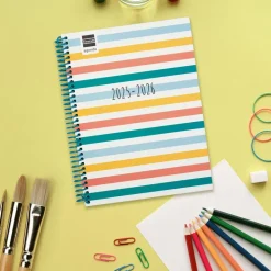 Agenda espiral cuarto 2025-26 Diva Colors semana vista horizontal 2025-2026