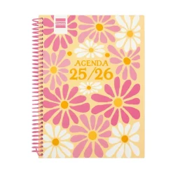 Agenda espiral cuarto 2025-26 Diva Spring semana vista horizontal 2025-2026