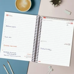 Agenda espiral E10 azul 2025-2026 día página