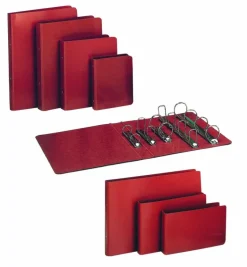 Archivador folio 4 anillas cartón color cuero