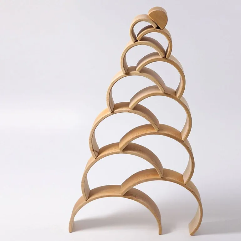 Arco iris madera apilable color natural 12 piezas