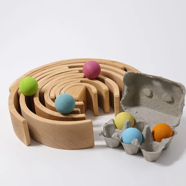 Arco iris madera apilable color natural 12 piezas