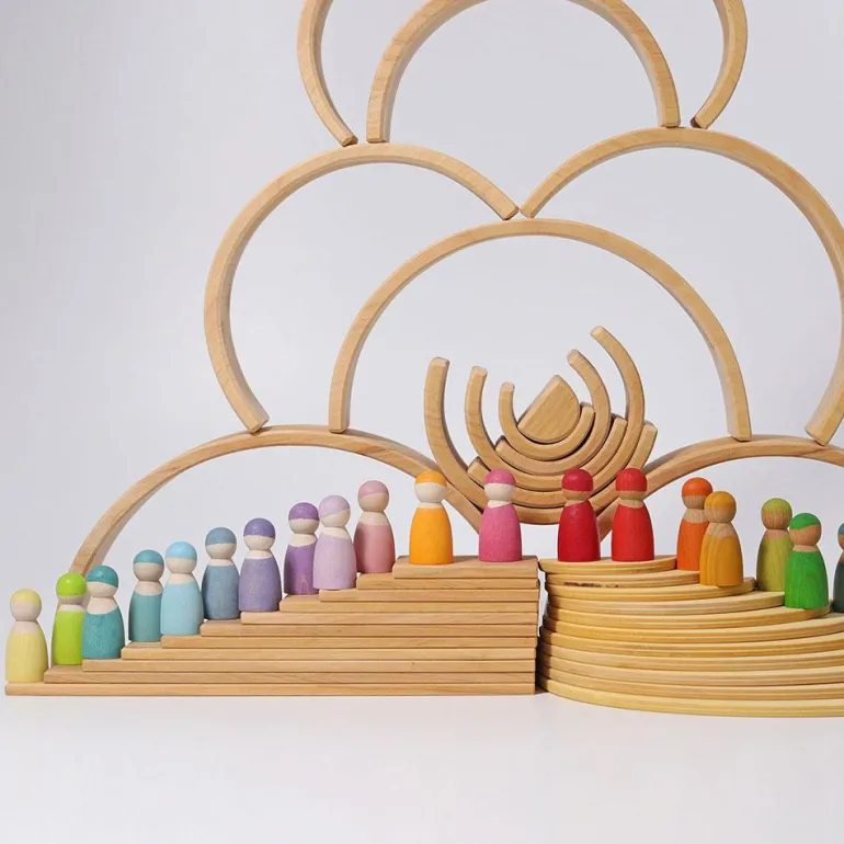 Arco iris madera apilable color natural 12 piezas