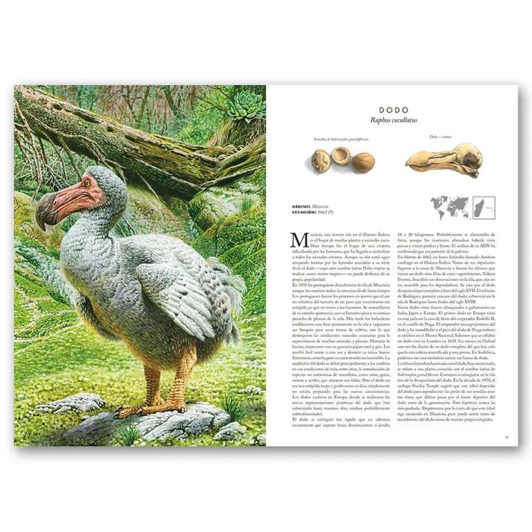 Atlas de animales extintos en nuestra época