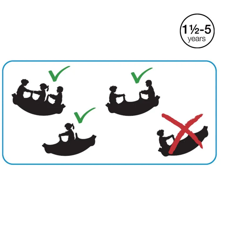 Ballena balancín Blue Marine Toys 3 asientos 101cm