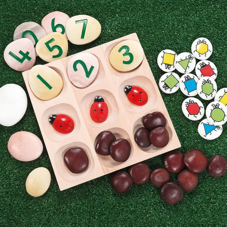 Bandeja de madera clasificación 9 huecos