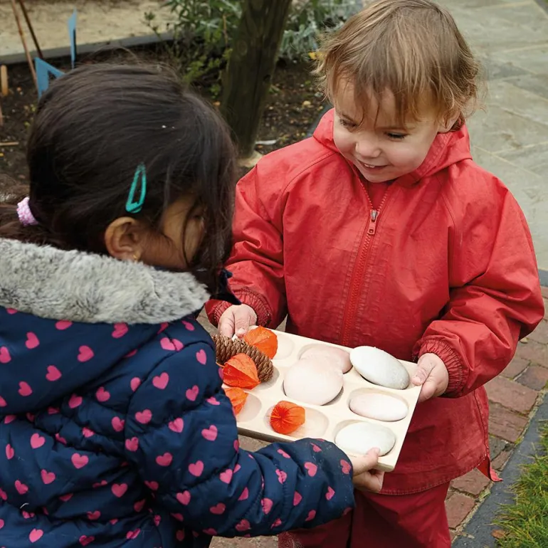 Bandeja de madera clasificación 9 huecos