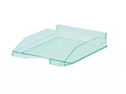 Bandeja de plástico translúcido azul fluorescente