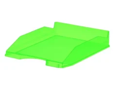 Bandeja de plástico translúcido verde fluorescente