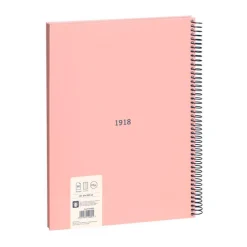 Bloc A4 80 hojas cuadro 5x5mm rosa serie 1918