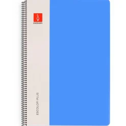 Bloc A4 color azul pauta 3mm. 80 hojas serie Plus