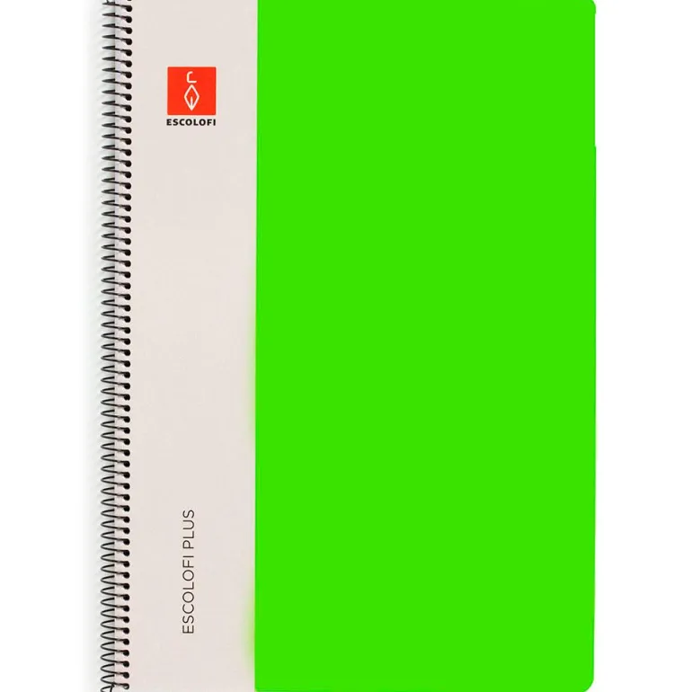 Bloc A4 color verde pauta 3mm. 80 hojas serie Plus