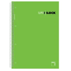 Bloc A4 cuadro 5mm. 160 hojas microperforado Superblock