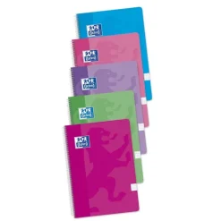 Bloc A4 cuadro 4mm. 80 hojas tapa blanda colores no básicos Oxford Classic