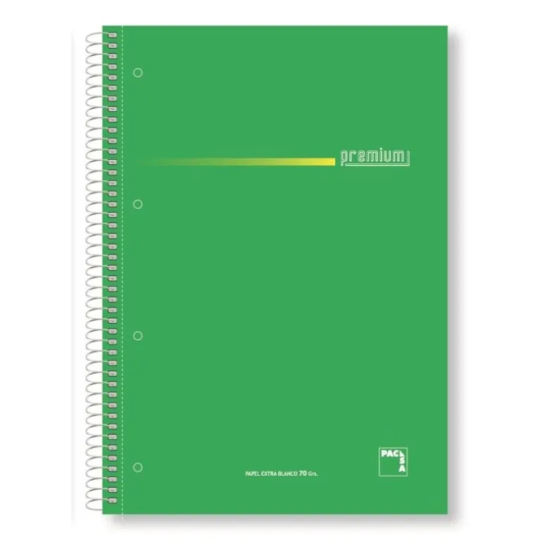 Bloc A4 cuadro 5mm. 160 hojas tapa dura microperforado colores surtidos