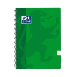 Bloc A4 verde cuadro 4mm. tapa plástico 80 hojas Oxford