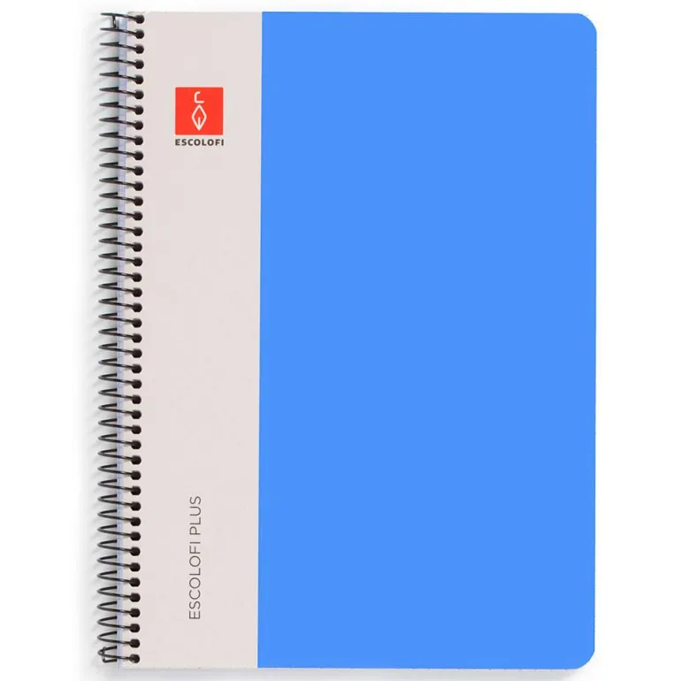 Bloc cuarto color azul pauta 3mm. 80 hojas serie Plus