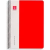 Bloc cuarto color rojo pauta 3mm. 80 hojas serie Plus