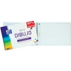Bloc de dibujo A4 plus con recuadro 20 hojas 130gr. Oxford