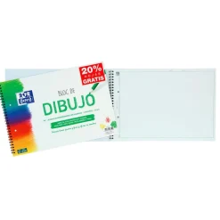Bloc de dibujo A4 plus con recuadro 2 taladros 20 hojas 130gr. Oxford