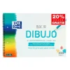Bloc de dibujo A4 plus liso 2 taladros 20 hojas 130gr. Oxford