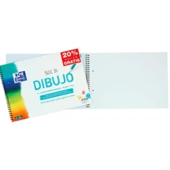 Bloc de dibujo A4 plus liso 2 taladros 20 hojas 130gr. Oxford