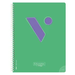 Bloc Edunotes A4 80 hojas cuadrícula 4x4 verde