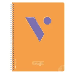 Bloc Edunotes A4 80 hojas cuadrícula 4x4 naranja