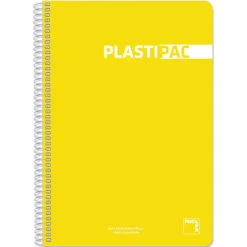 Bloc folio amarillo cuadro 4mm. 80 hojas Plastipac