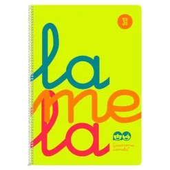 Bloc folio cuadrovía 3mm. 80 hojas tapa polipropileno amarillo flúor