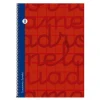 Bloc folio cuadrovía 3mm 80 hojas tapa extra dura rojo