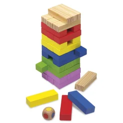 Block and block madera en caja metal