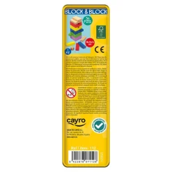 Block and block madera en caja metal