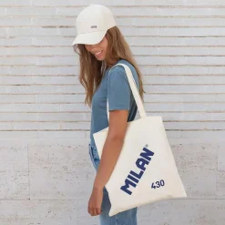 Bolsa de tela tote bag color beige serie 1918