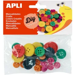 Botones de madera tamaño surtido 30 unidades