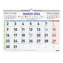 Calendario pared color mixto L 2026