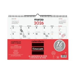 Calendario pared L escribir 2025-2026 16 meses