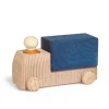Camión madera azul Lubu con figura