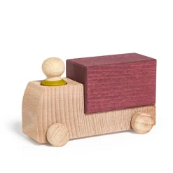 Camión madera morado Lubu con figura