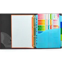 Carpebloc A4 4 anillas 32mm. con recambio de 100 hojas colores surtidos