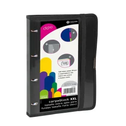 Carpebloc folio negro 4 anillas 35mm. PP Dune XXL con recambio