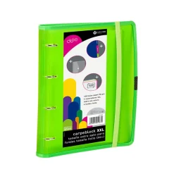 Carpebloc folio verde 4 anillas 35mm. PP Dune XXL con recambio