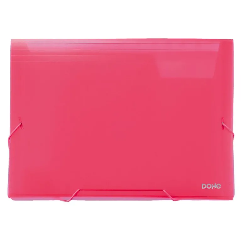 Carpeta A4 acordeón color rojo translúcido