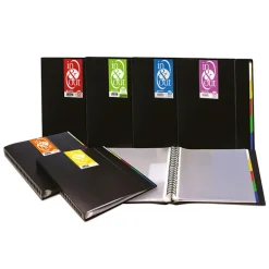 Carpeta A4 PP 40 fundas extraíbles color negro opaco In and Out