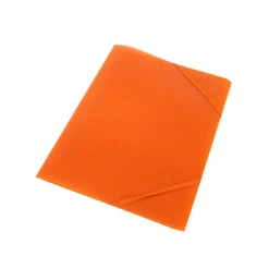 Carpeta cuarto PP naranja flúo con solapas