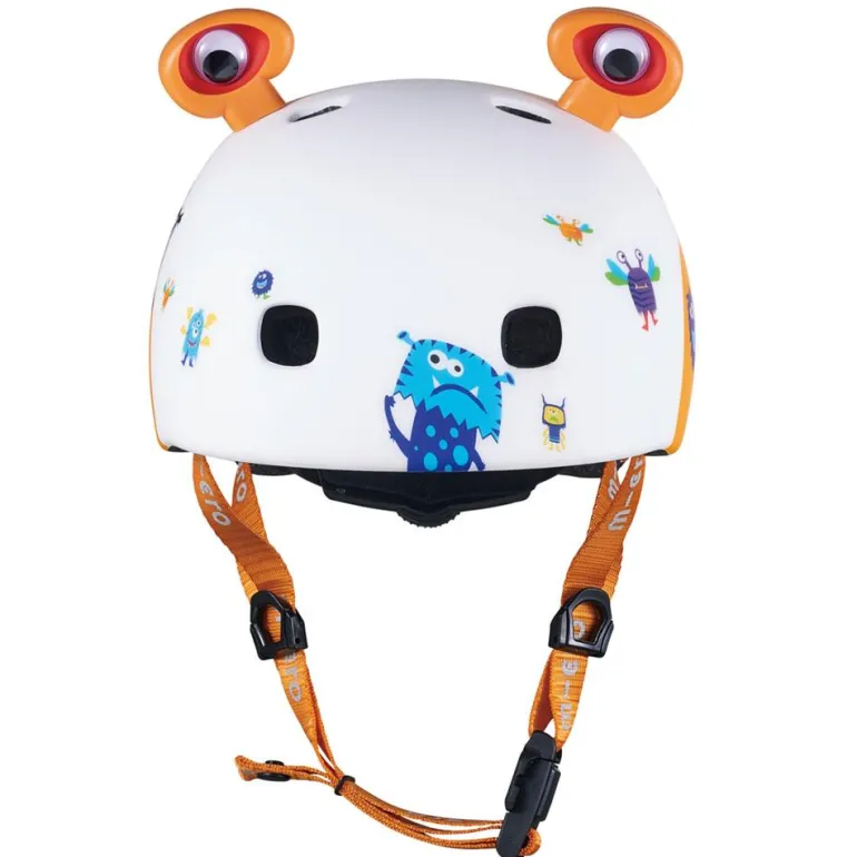 Casco Micro monstruos 3D talla M con Led trasera
