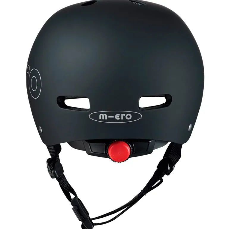 Casco Micro negro talla M luz Led