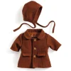 Conjunto otoño abrigo con gorro marrón 32cm