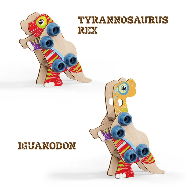 Construcción dinosaurios madera Play Bio 24 pzas