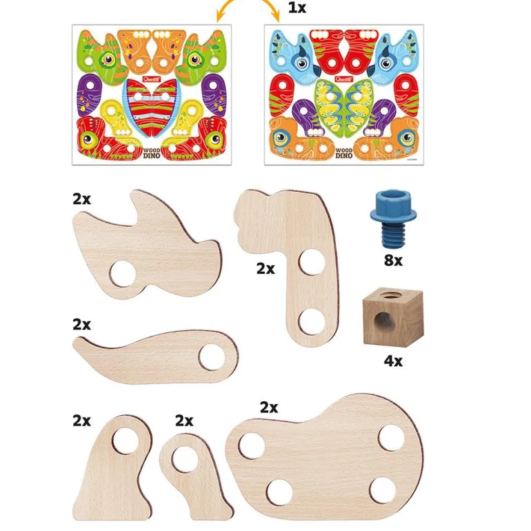 Construcción dinosaurios madera Play Bio 24 pzas